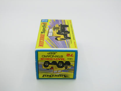 Matchbox Superfast 72A Standard Jeep Yellow BALOON Wheels