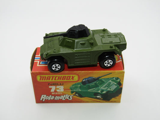 Matchbox Superfast 73B Weasel Olive Green CHROME Wheels