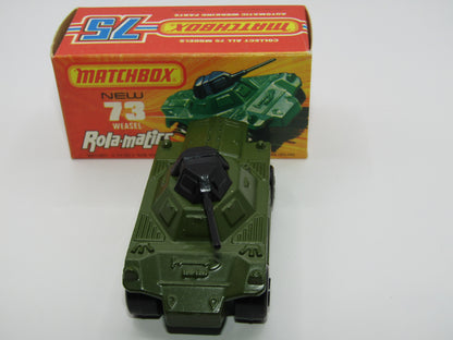 Matchbox Superfast 73B Weasel Olive Green CHROME Wheels