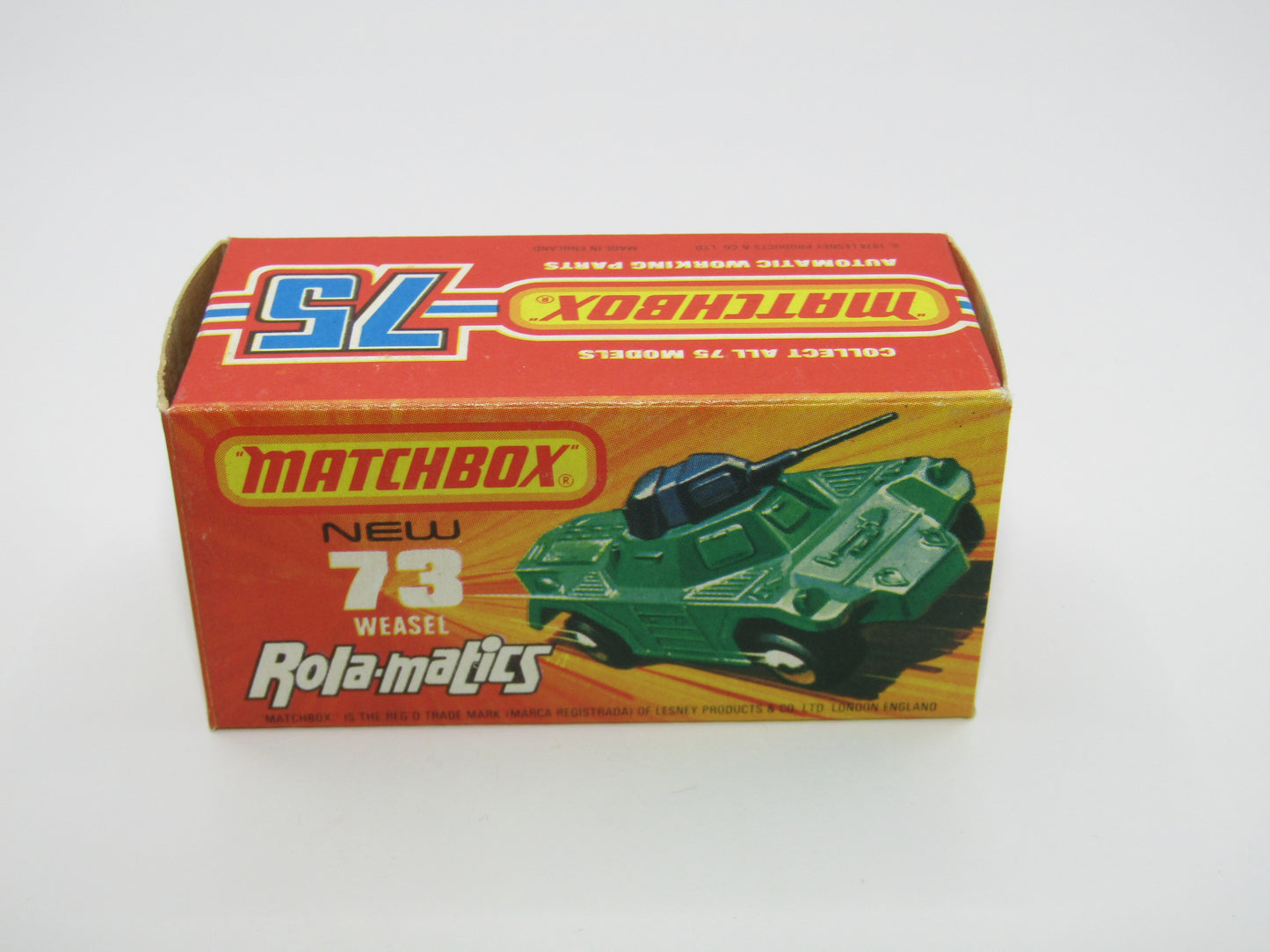 Matchbox Superfast 73B Weasel Olive Green CHROME Wheels