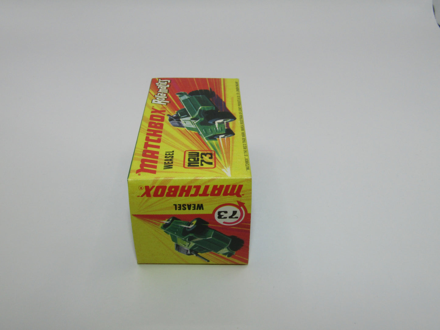 Matchbox Superfast 73B Weasel Olive Green BLUE Base Spinner Rare