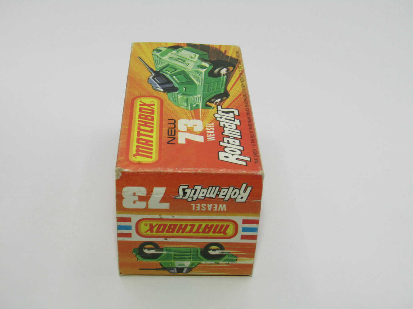 Matchbox Superfast 73B Weasel Metallic Green YELLOW Base Spinner
