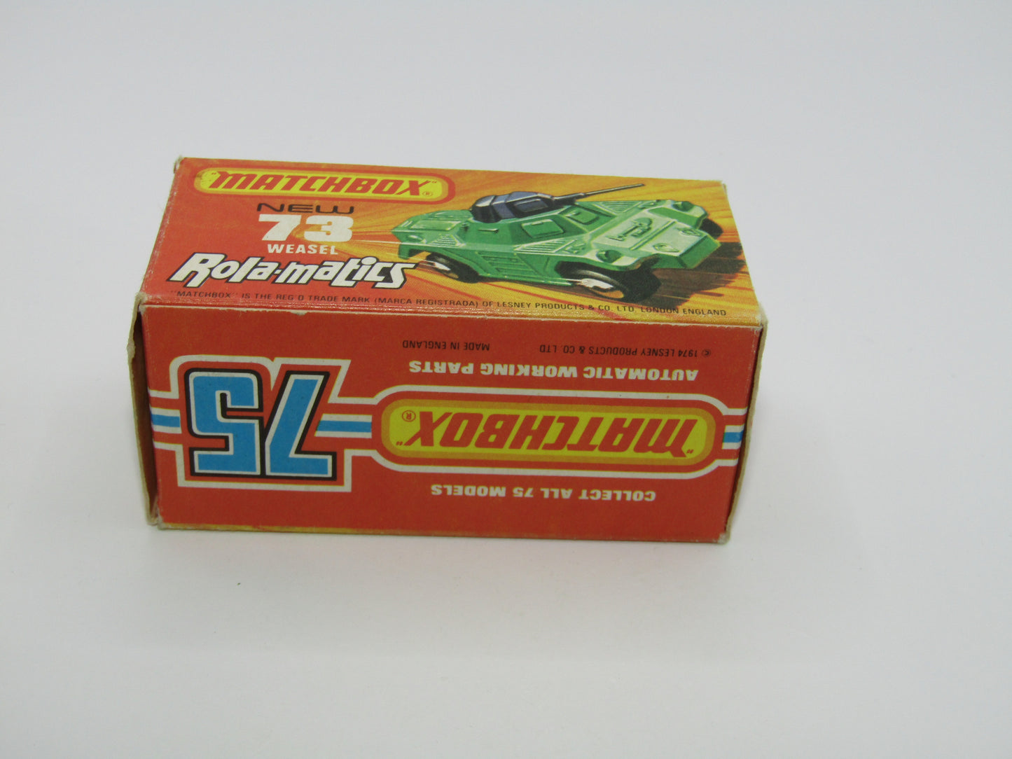 Matchbox Superfast 73B Weasel Metallic Green YELLOW Base Spinner