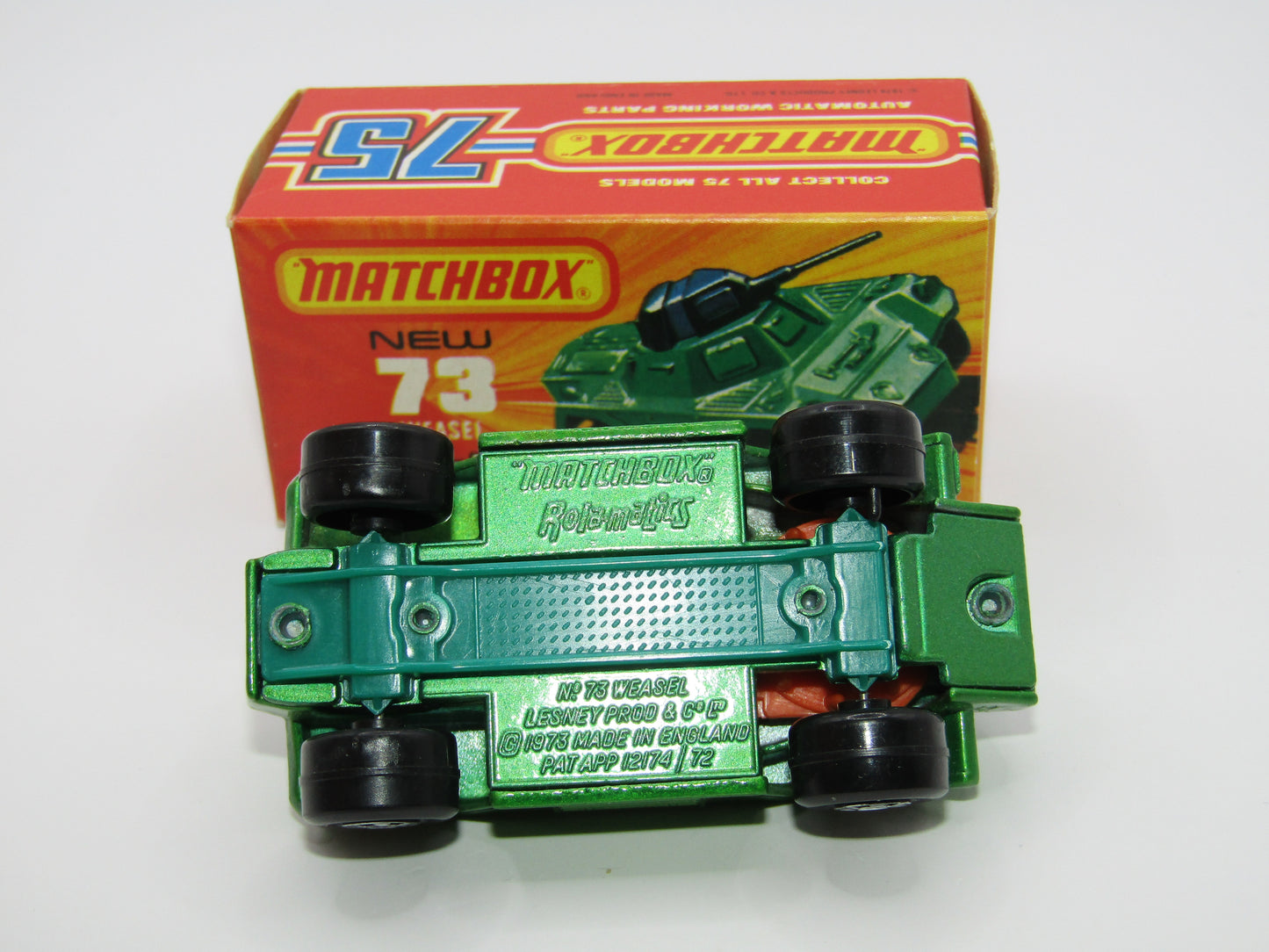 Matchbox Superfast 73B Weasel Light Metallic Green