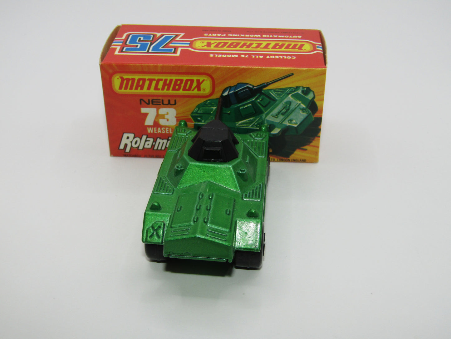 Matchbox Superfast 73B Weasel DARK Metallic Green