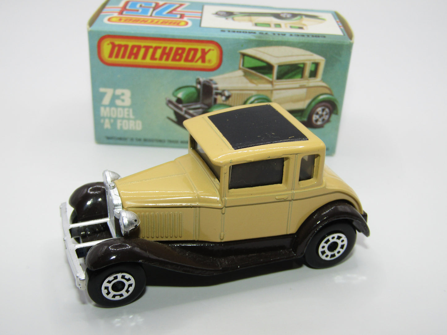 Matchbox Superfast 73C Model A Ford Beige Clear Windows