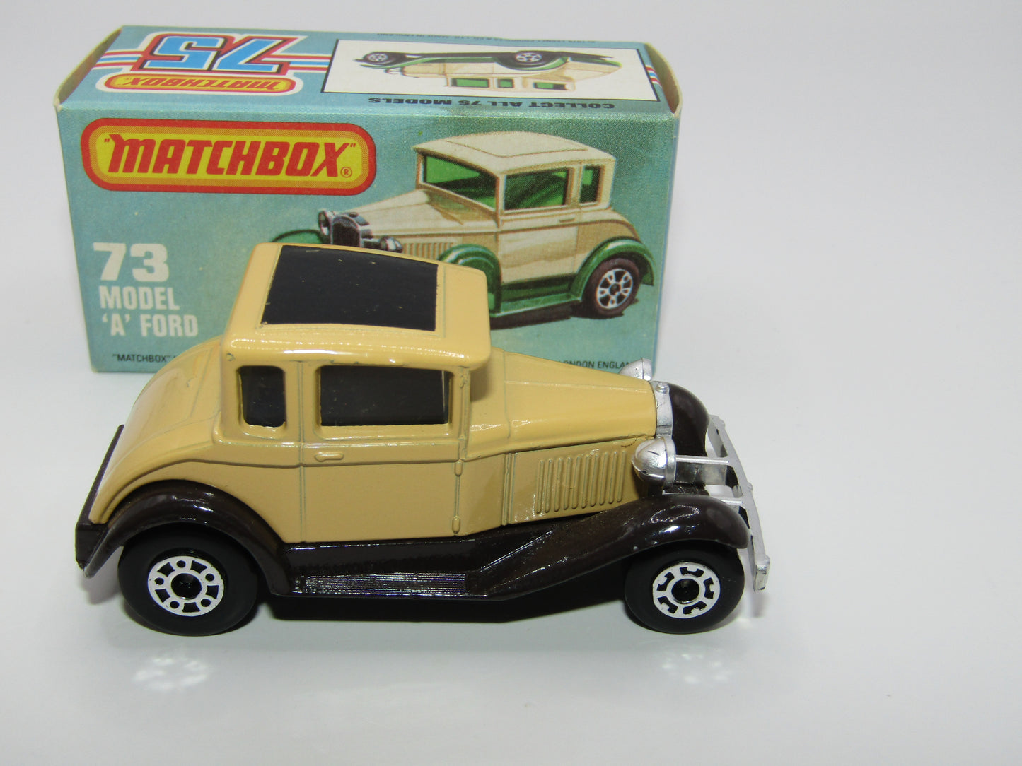 Matchbox Superfast 73C Model A Ford Beige Clear Windows