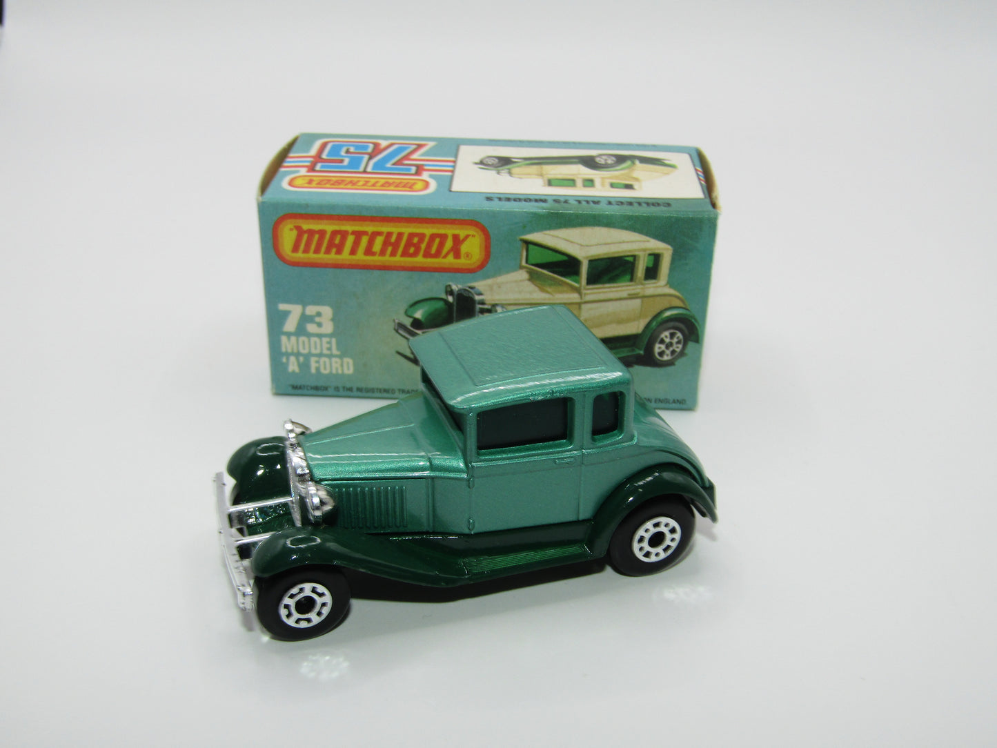 Matchbox Superfast 73C Model A Ford Metallic Green, Green Windows