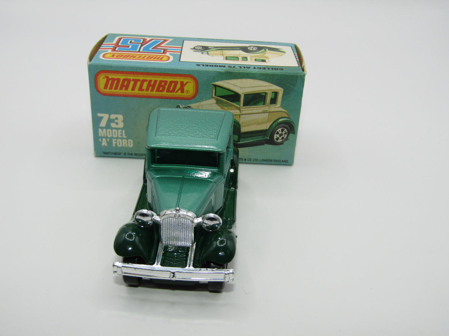 Matchbox Superfast 73C Model A Ford Metallic Green, Green Windows