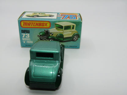 Matchbox Superfast 73C Model A Ford Metallic Green NO WINDOWS