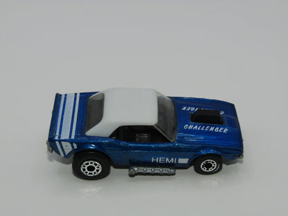 Matchbox Superfast MB1 Dodge Challenger Metallic Blue China Base