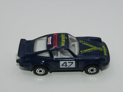 Matchbox Superfast MB3 Porsche Turbo Blue Wrangler Tampo Macau Base