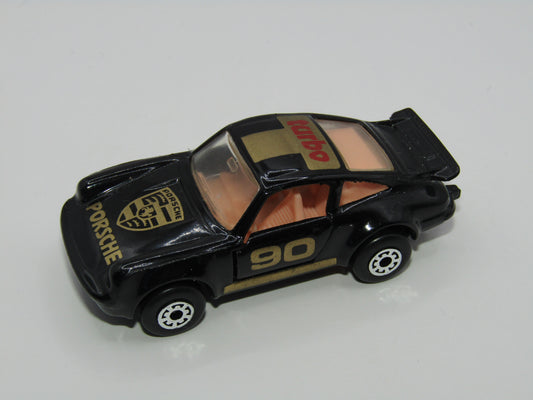 Matchbox Superfast MB3 Porsche Turbo Black PINK Interior Thailand Base