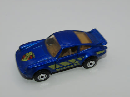 Matchbox Superfast MB3 Porsche Turbo Light Metallic Blue Macau Base