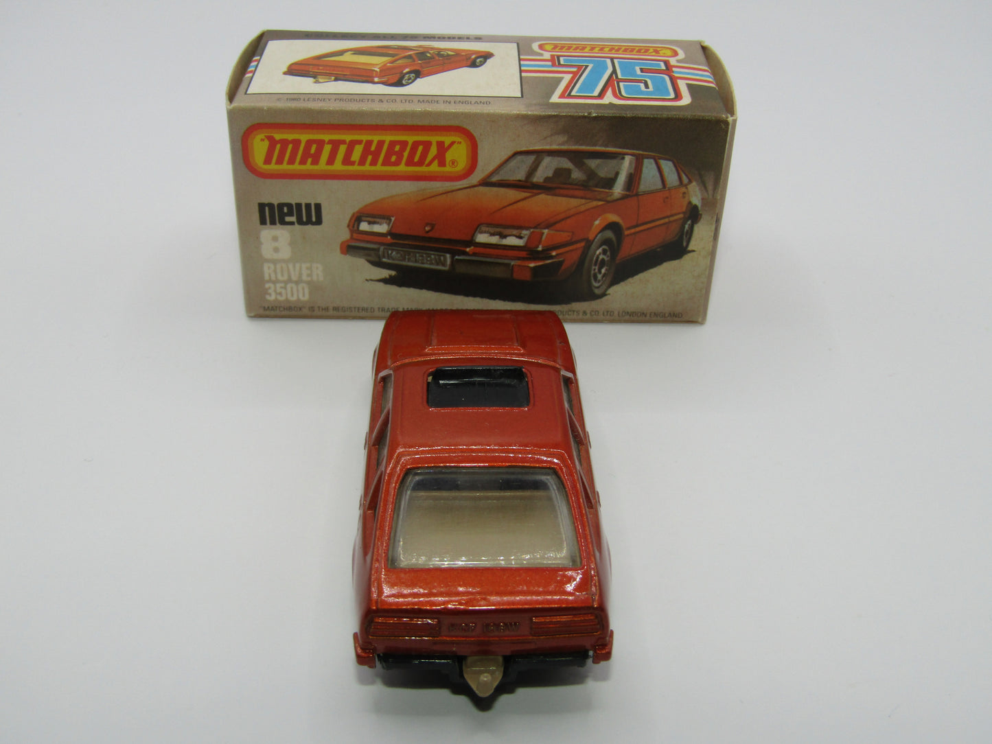 Matchbox Superfast 8D Rover 3500 Bronze, DARK TAN Interior, Dot Dash Wheels