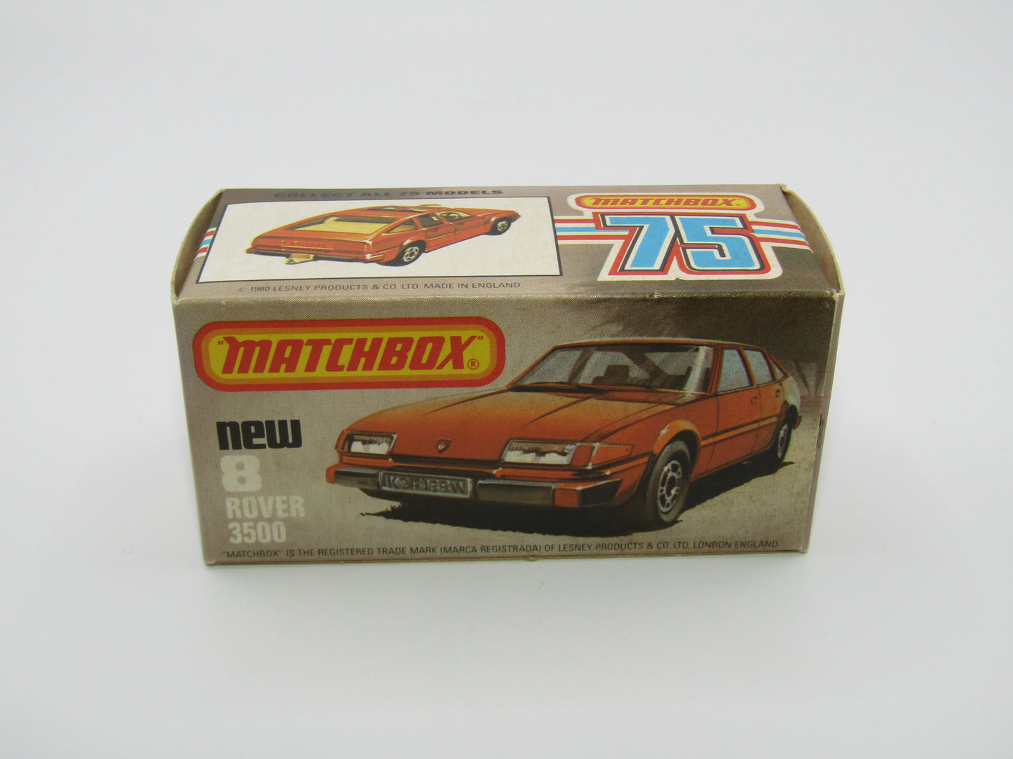 Matchbox Superfast 8D Rover 3500 Bronze, DARK TAN Interior, Dot Dash Wheels