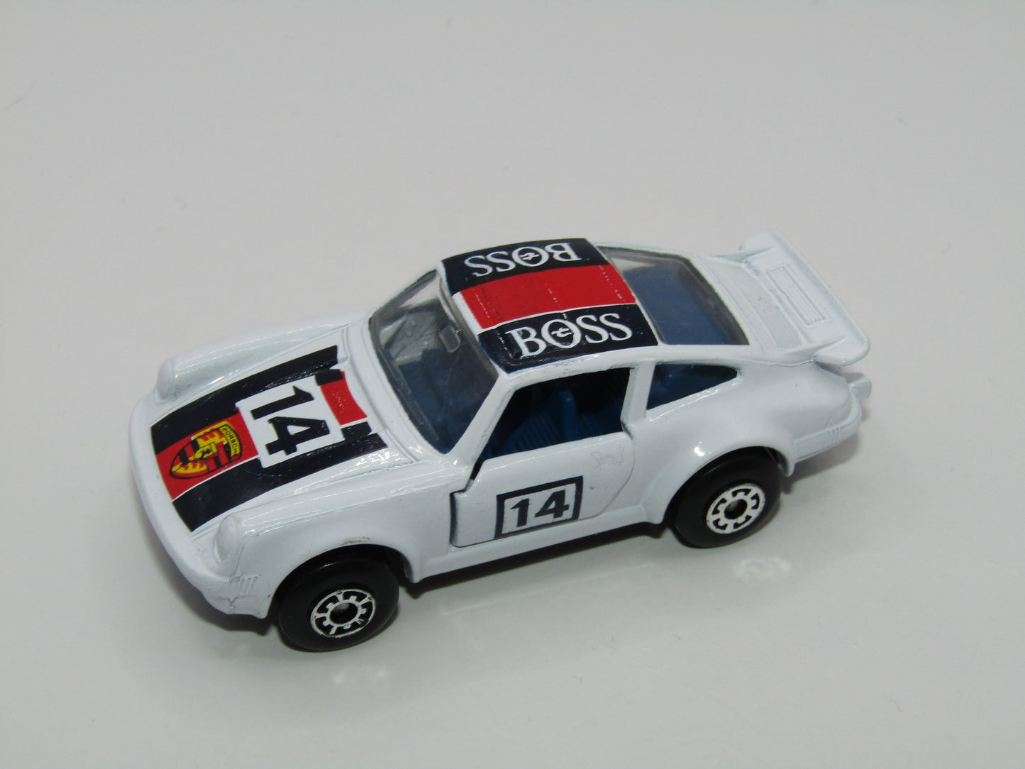 Matchbox Superfast MB3 Porsche Turbo Clear Windows Blue Int Macau Base