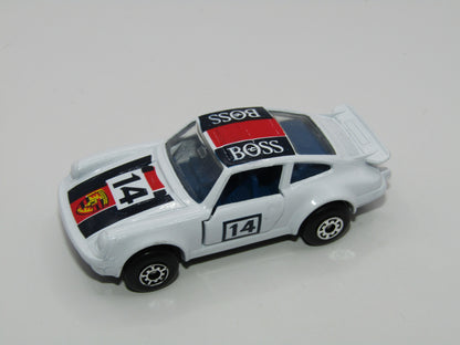 Matchbox Superfast MB3 Porsche Turbo Clear Windows Blue Int Macau Base