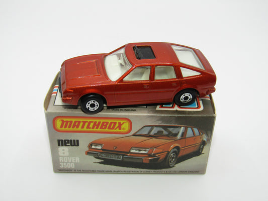 Matchbox Superfast 8D Rover 3500 Bronze, WHITE Interior Dot Dash Wheels