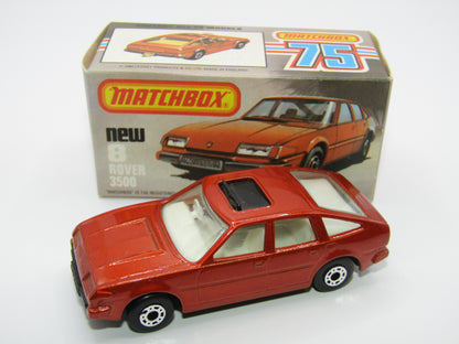 Matchbox Superfast 8D Rover 3500 Bronze, WHITE Interior Dot Dash Wheels