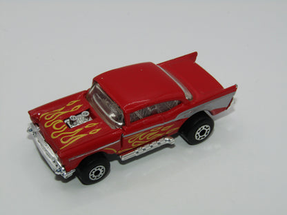 Matchbox Superfast MB4 '57 Chevy Red Flames Tampo Thailand Base
