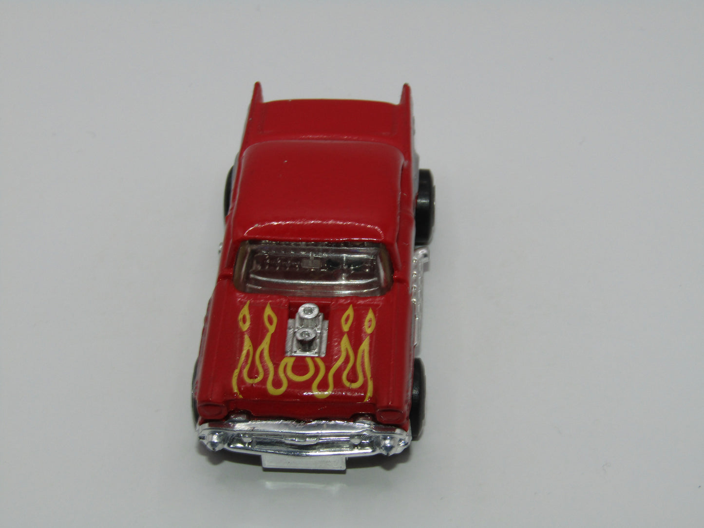 Matchbox Superfast MB4 '57 Chevy Red Flames Tampo Thailand Base