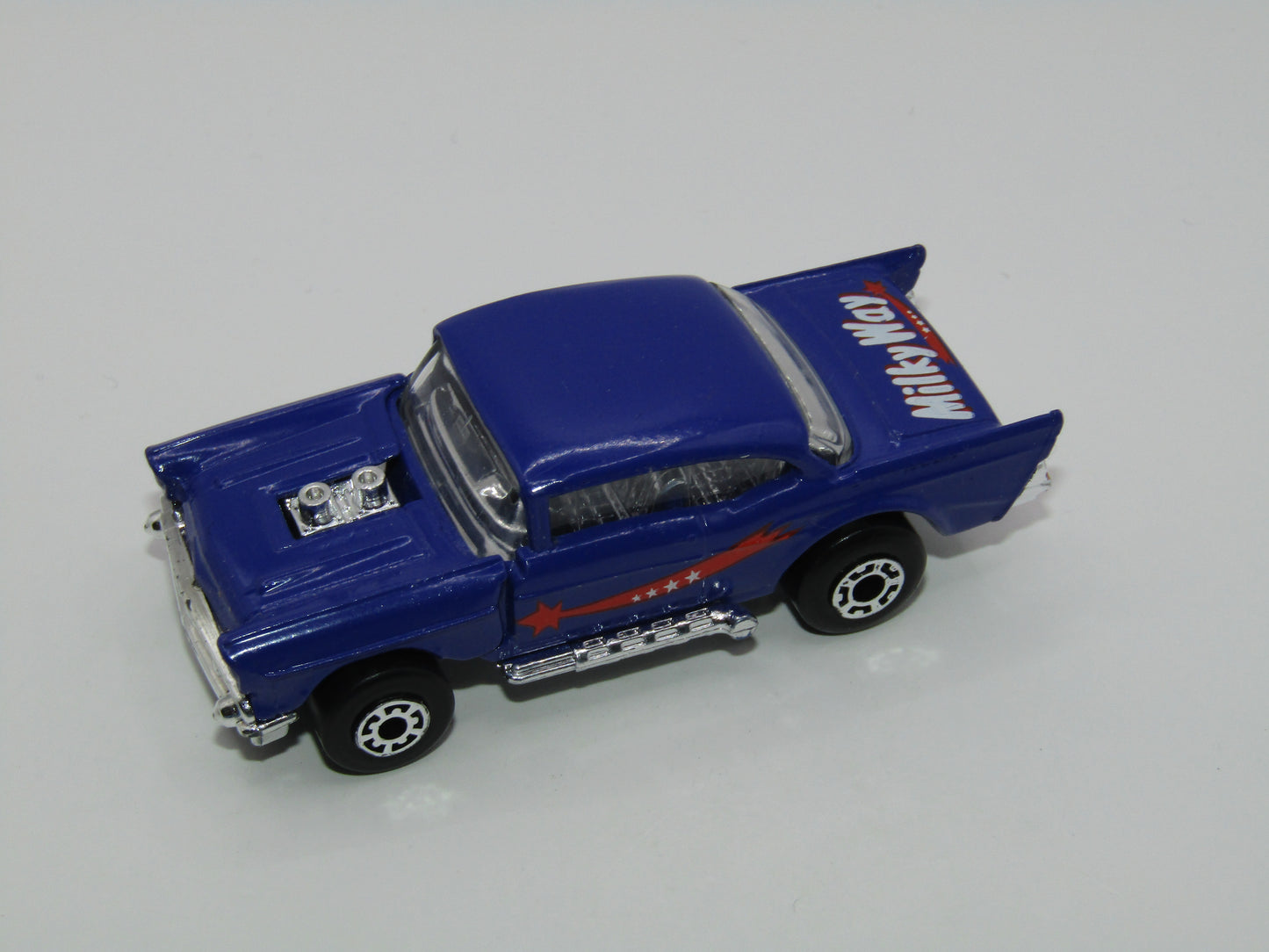 Matchbox Superfast MB4 '57 Chevy Purple Milky Way Tampo Macau Base