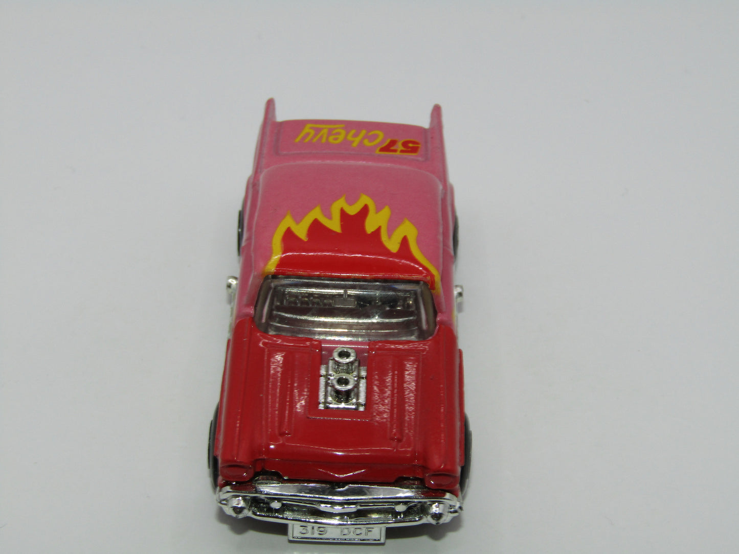 Matchbox Superfast MB4 '57 Chevy Red & Pink Flames Tampo Macau Base