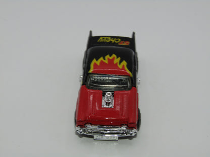 Matchbox Superfast MB4 '57 Chevy Red & Black Flames Tampo THAILAND Base