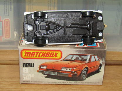 Matchbox Superfast 8F Rover 3500 Police Car DARK BROWN Base, Dot Dash Wheels