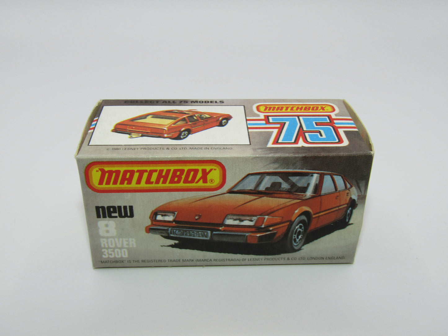 Matchbox Superfast 8F Rover 3500 Police Car DARK BROWN Base, Dot Dash Wheels