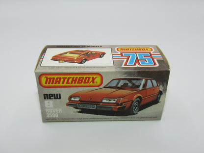 Matchbox Superfast 8F Rover 3500 Police Car DARK BROWN Base, Dot Dash Wheels