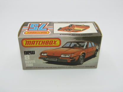 Matchbox Superfast 8F Rover 3500 Police Car DARK BLUE windows BLACK Interior