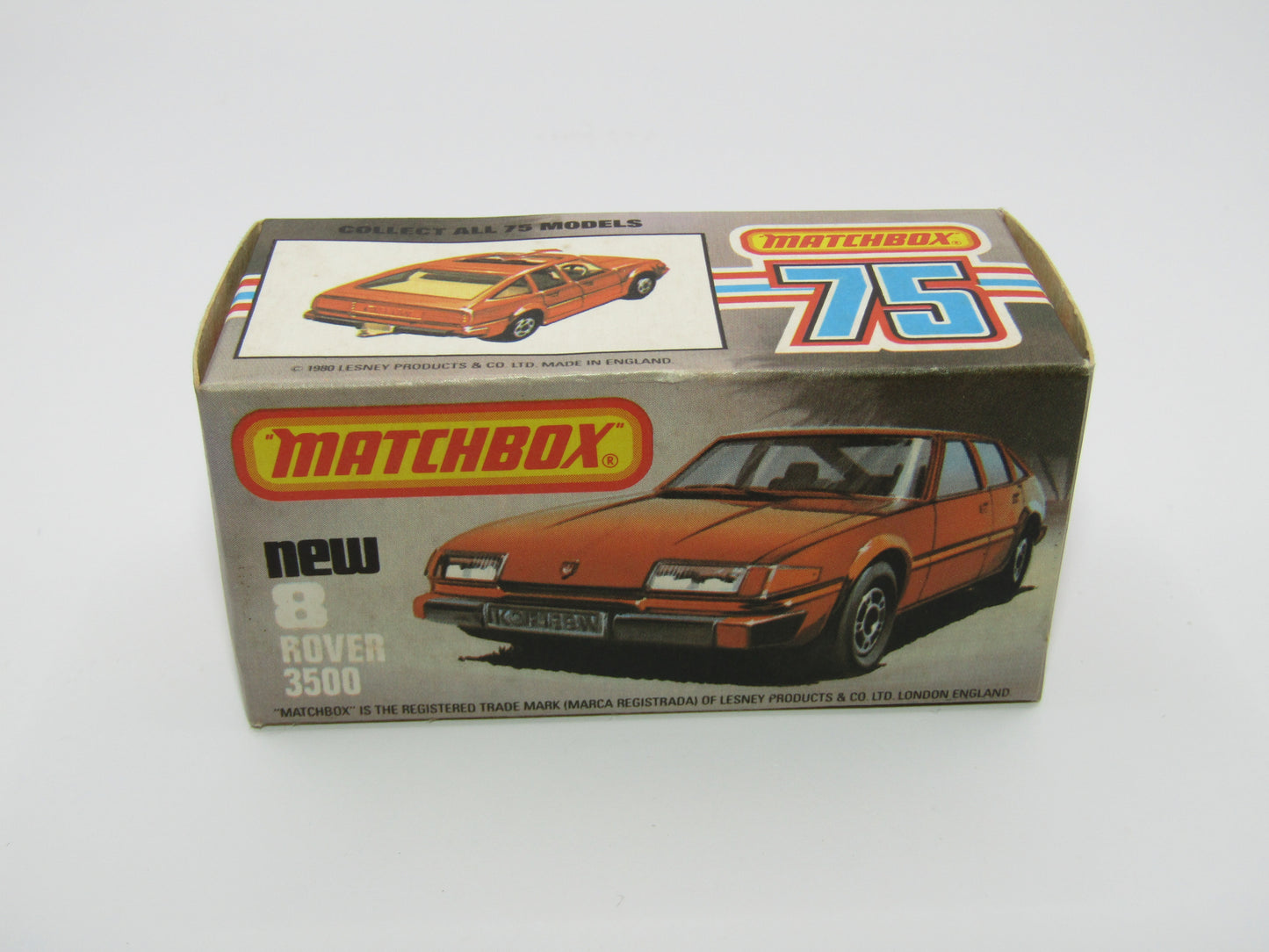 Matchbox Superfast 8F Rover 3500 Police Car DARK BLUE windows BLACK Interior