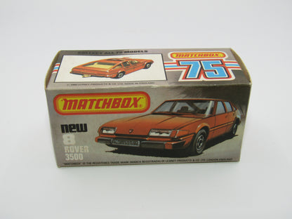 Matchbox Superfast 8F Rover 3500 Police Car DARK BLUE windows BLACK Interior