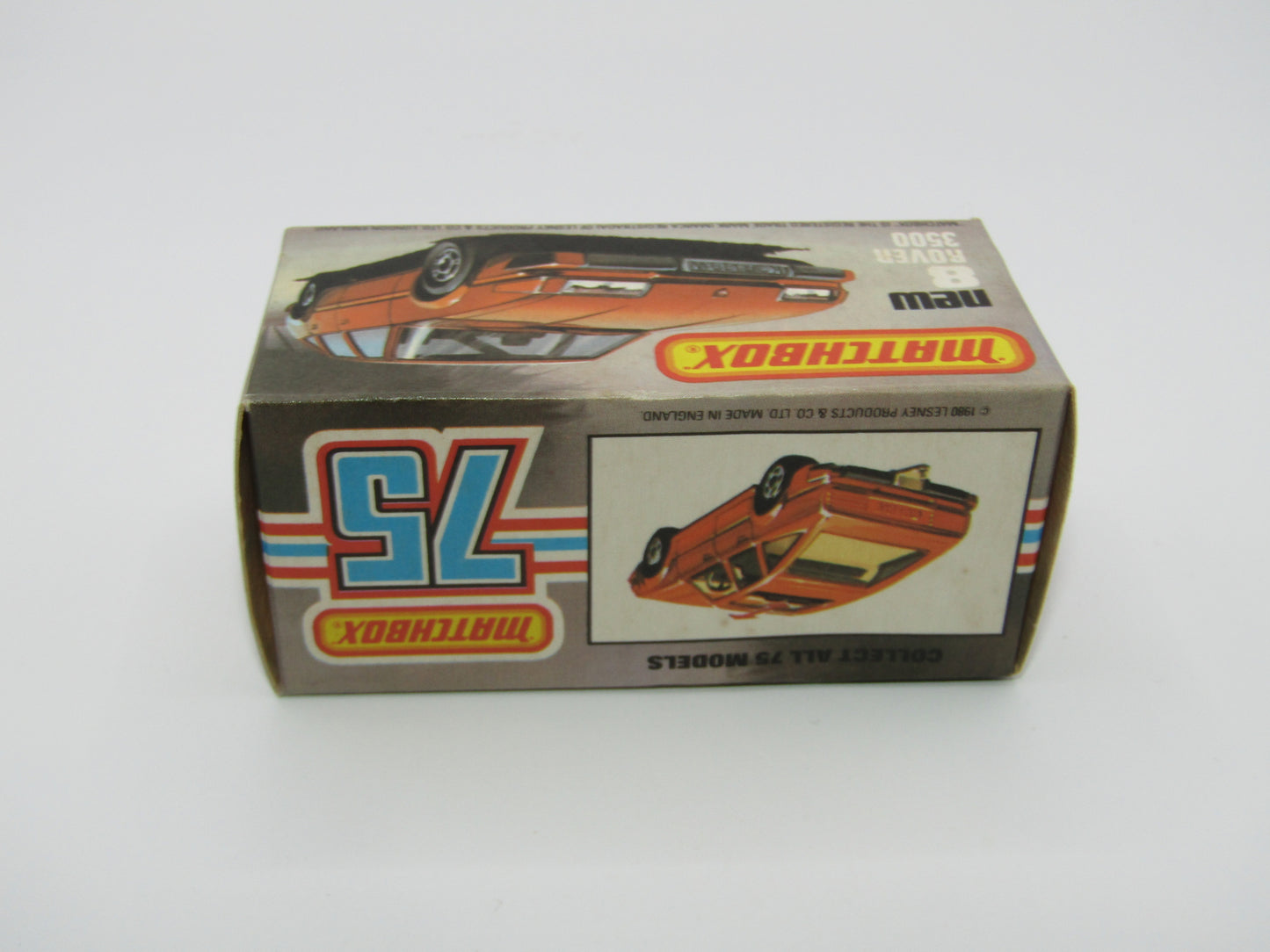 Matchbox Superfast 8F Rover 3500 Police Car DARK BLUE windows BLACK Interior