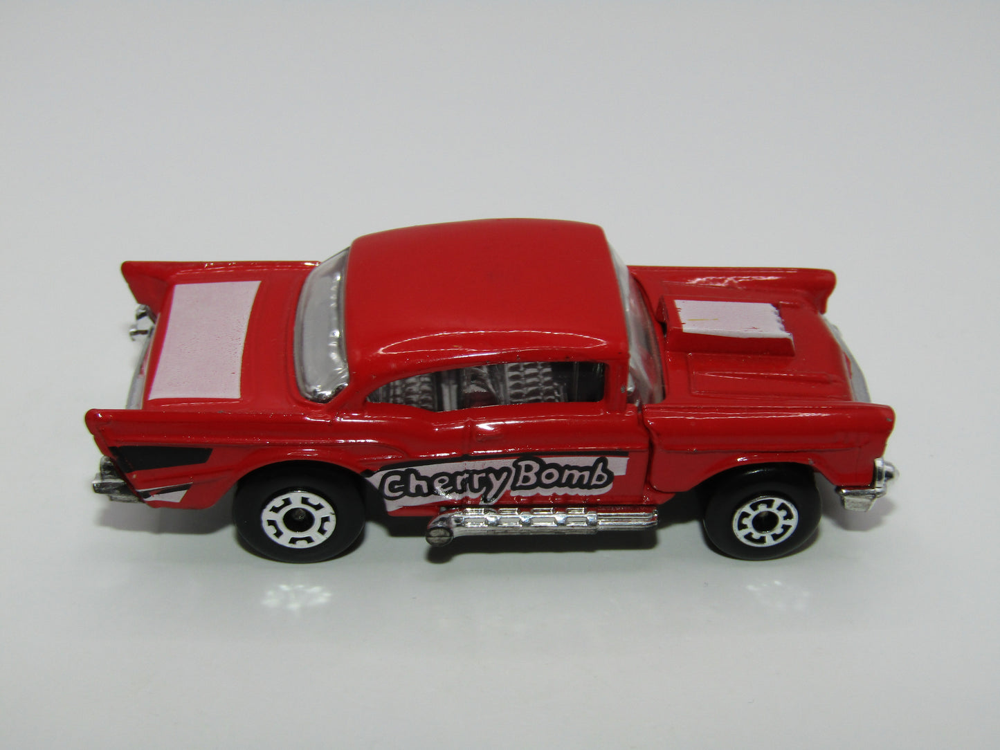 Matchbox Superfast 4D '57 Chevy Red, Unpainted Base