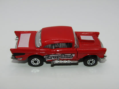 Matchbox Superfast 4D '57 Chevy Red, Unpainted Base
