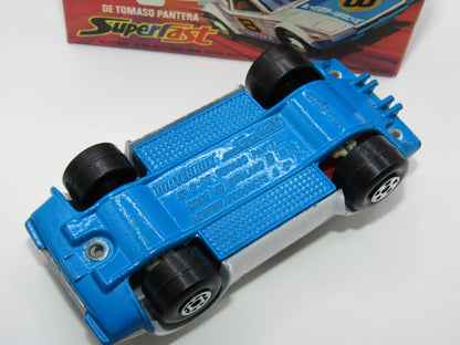 Matchbox Superfast 8C De Tomaso Pantera RED Interior Bonnet Label