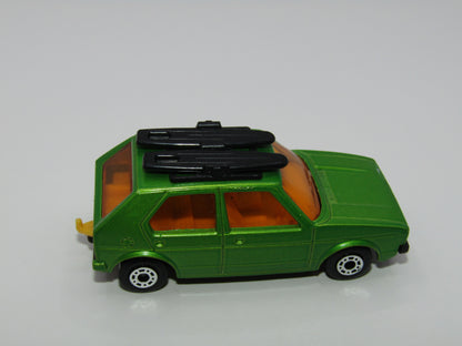 Matchbox Superfast 7C VW Golf LIME Green, Satin Black Base