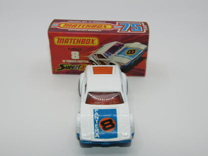 Matchbox Superfast 8C De Tomaso Pantera BABY BLUE Base (Japanese ISO GRIFO body colour)