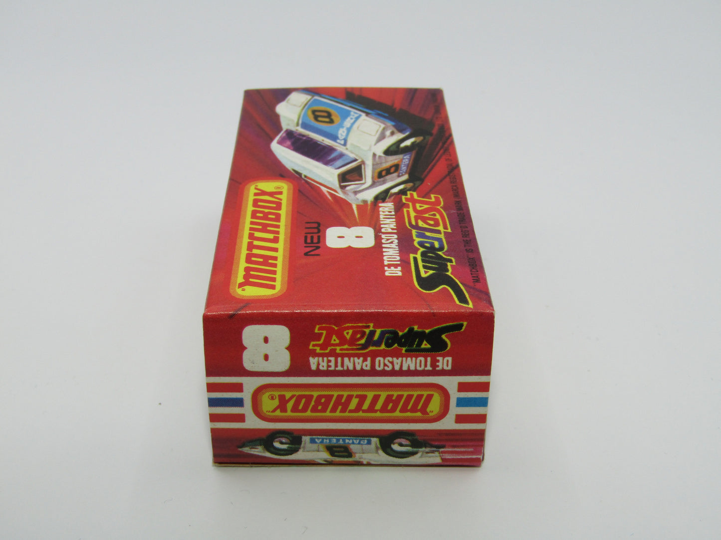 Matchbox Superfast 8C De Tomaso Pantera BABY BLUE Base (Japanese ISO GRIFO body colour)