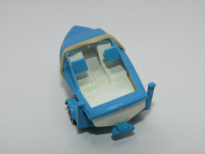 Matchbox Superfast 9A Boat & Trailer LIGHT BLUE Base CENTRE CUT Wheels