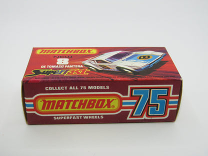 Matchbox Superfast 8C De Tomaso Pantera BABY BLUE Base (Japanese ISO GRIFO body colour)