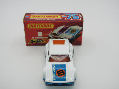 Matchbox Superfast 8C De Tomaso Pantera REVERSED BACKWARDS FACING Labels (both sides)