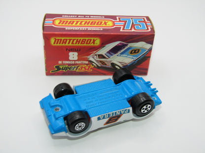 Matchbox Superfast 8C De Tomaso Pantera REVERSED BACKWARDS FACING Labels (both sides)