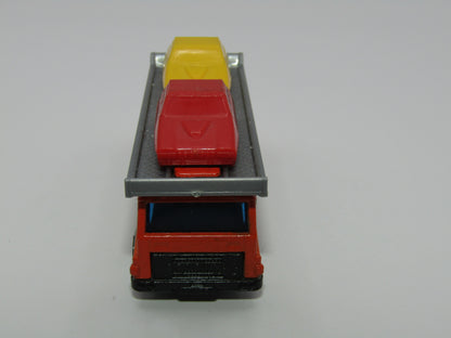 Matchbox Superfast 11C Car Transporter GREY Carrier RED CAR at FRONT
