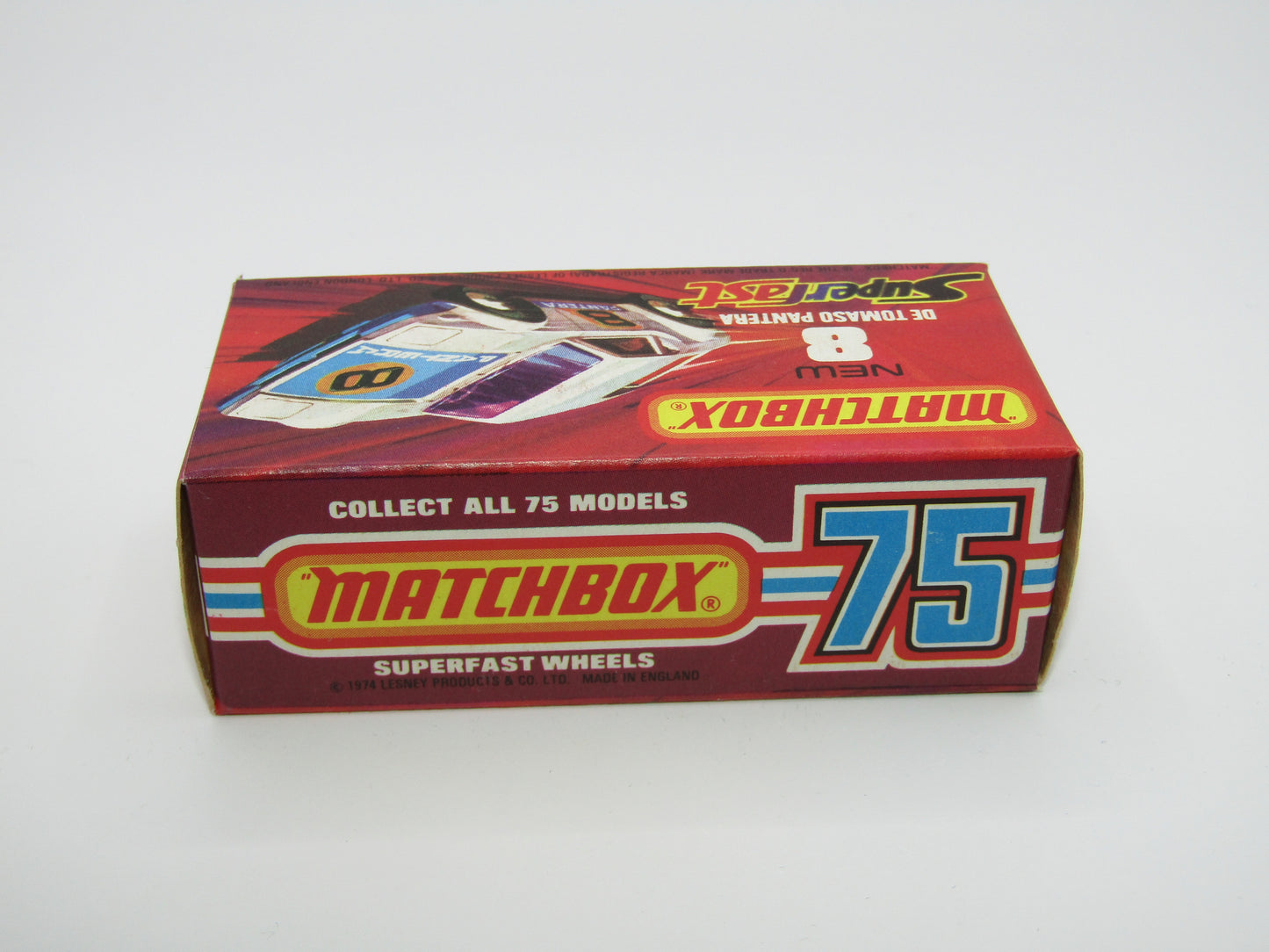 Matchbox Superfast 8C De Tomaso Pantera REVERSED BACKWARDS FACING Labels (both sides)