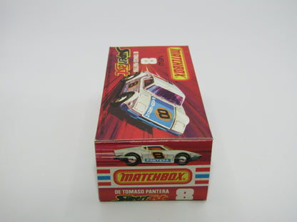 Matchbox Superfast 8C De Tomaso Pantera REVERSED BACKWARDS FACING Labels (both sides)