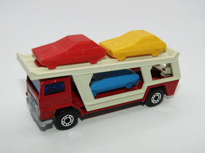 Matchbox Superfast 11C Car Transporter RED IVORY Carrier SILVER BASE